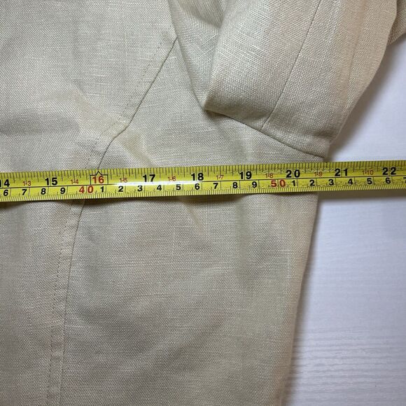 Lauren Ralph Lauren LRL Women’s Linen Blazer Cream Beige Size US 14 - Picture 7 of 8